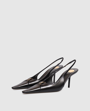 Saint Laurent Черные кожаные слингбеки BABYLONE BRETEUIL 858966AAEHI