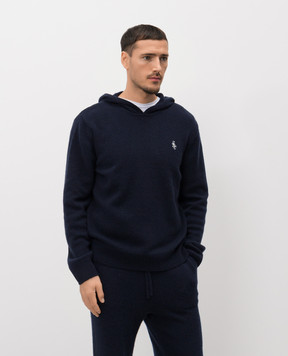 Sporty & Rich Синє худі SRC з кашеміру та вовни WS08462302BL106