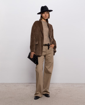 Brunello Cucinelli Коричневый вельветовый жакет MG5477406P