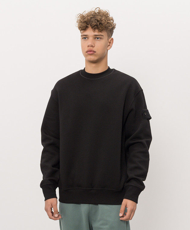 Stone Island Черный утепленный свитшот с шерстью L2S156100013S0F15 изображение 3