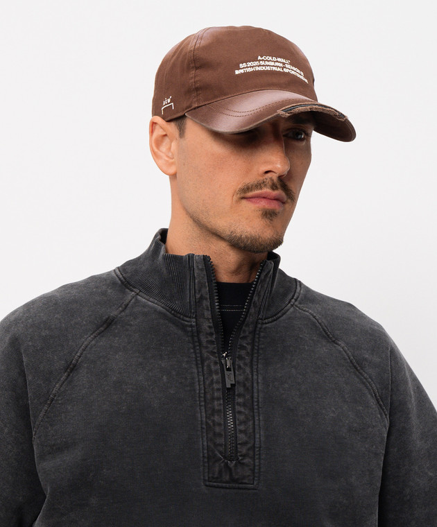 A Cold Wall Коричневая кепка с винтажным эффектом ACWUA240 изображение 2
