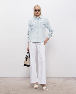 Versace Блакитна джинсова сорочка 10245601A17872
