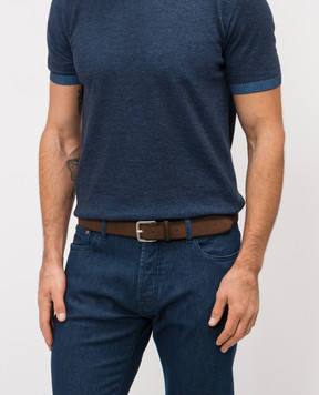 Gianni Chiarini Коричневий замшевий ремінь з вінтажним ефектом CNK00314CM