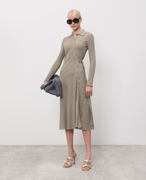 Max & Co Сукня-сорочка GETTITO в рубчик кольору хакі MCOGETTITO