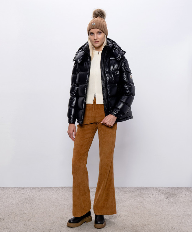 Moncler Кардиган кольору айворі з вовни і кашеміру L20939B00065M4281 зображення 2