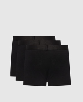 Versace Набір чорних трусів-боксерів з візерунком логотипа 10209891A14783