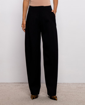 Victoria Beckham Черные штаны Eugenie из шерсти 1425WTR006632C