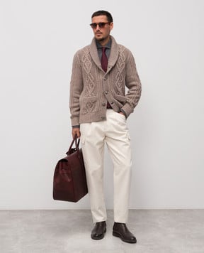 Brunello Cucinelli Кардиган из кашемира с фактурным узором MA2301006