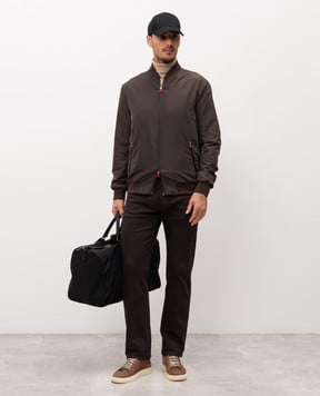 Kiton Коричневий бомбер UBLMSEAK0741H