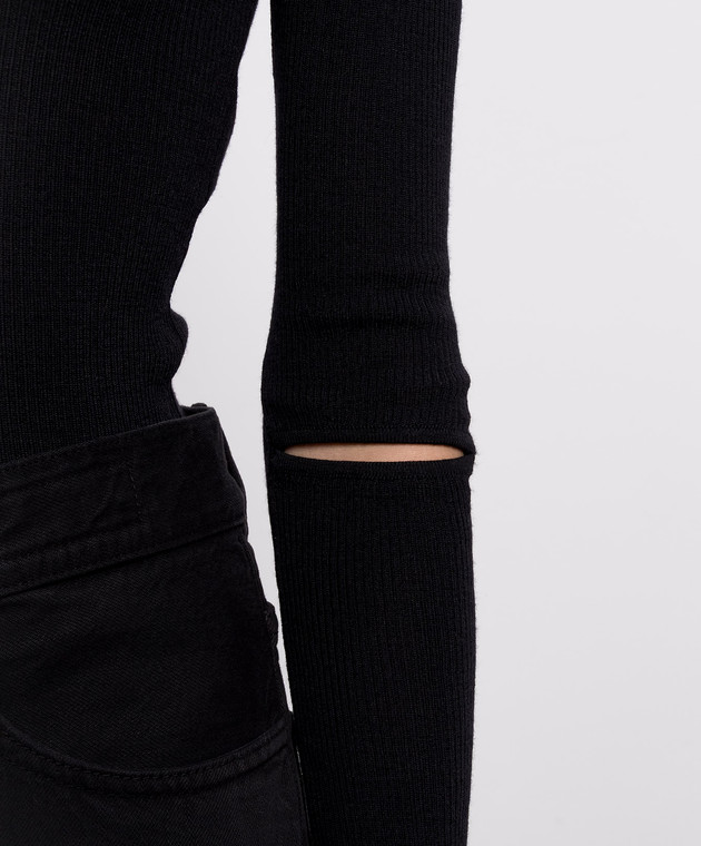 Ann Demeulemeester Черный топ Lyell из шерсти B0012283KN043 изображение 5