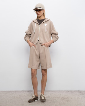 Brunello Cucinelli Бежевая спортивная куртка MG927VT406