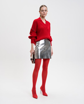 Max Mara Sportmax Червоний пуловер TAY зі знімними рукавами TAY