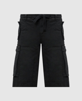 Dolce&Gabbana Черные шорты с патчем логотипа GV0UHTG8OI2