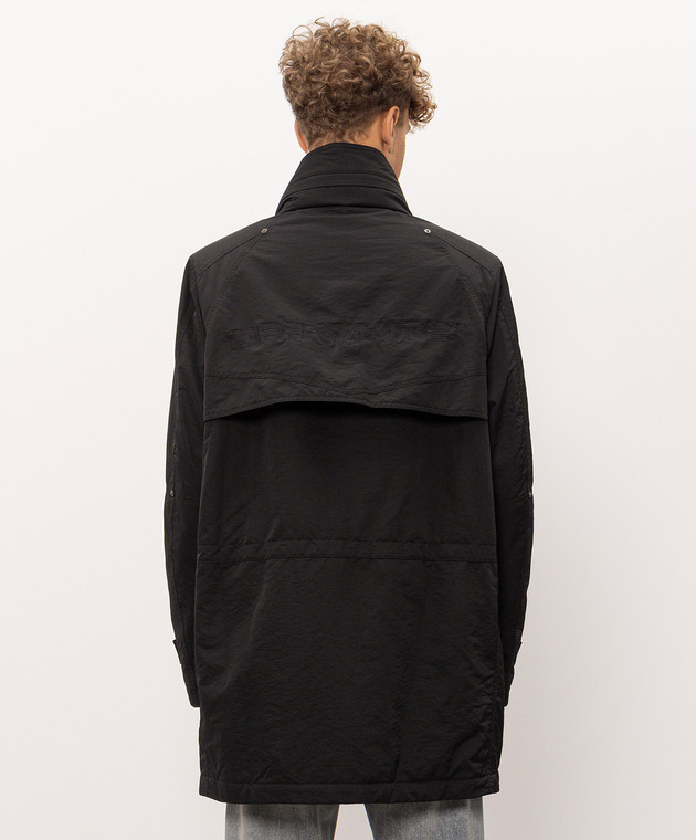 Off-White Черная куртка с вышивкой логотипа 44MEC03EF26F001 изображение 4