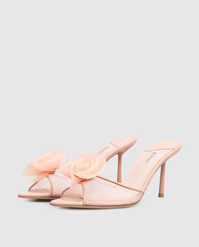 Le Silla Рожеві мюлі Rose з аплікацією у вигляді квітів 5306D080BXPPNEM