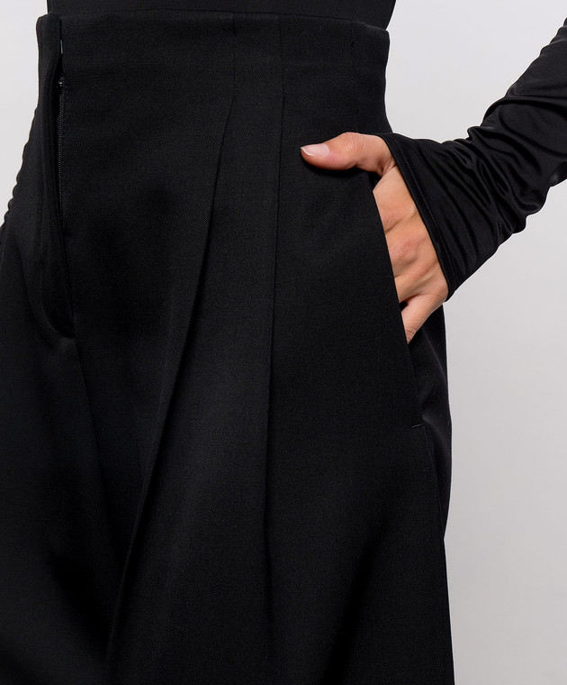 Thierry Mugler Черные брюки из шерсти COM1PA05291020 изображение 5