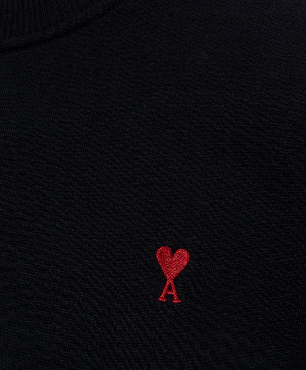 Ami Paris Чорний світшот Ami de Coeur BFUSW035730w зображення 5