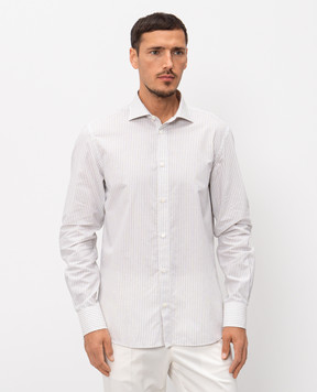 Peserico Сорочка кольору айворі в смужку R56042L1RD00597