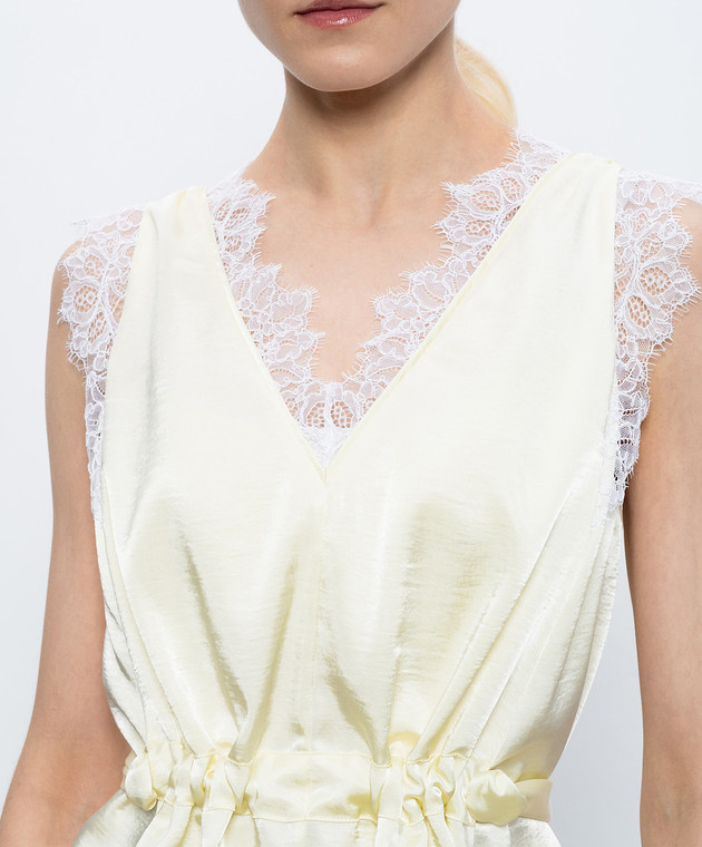 3.1 Phillip Lim Желтый топ с кружевом S26121816SKY изображение 5