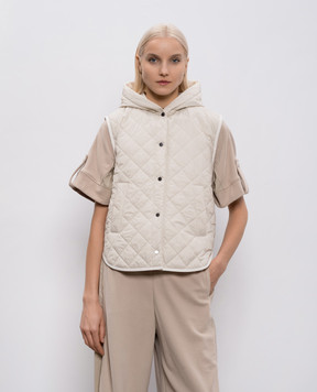 Brunello Cucinelli Бежевий жилет з ланцюжком моніль MR4057999