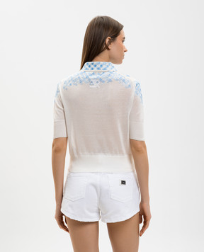 Ermanno Scervino Біле поло з вишивкою D485L337RLJY