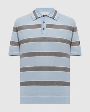 Iceberg Голубое поло в полоску A0029503