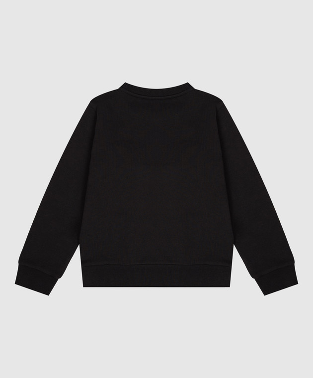 Moncler ENFANT Дитячий чорний світшот з вишивкою логотипа L29548G00022899PS зображення 2