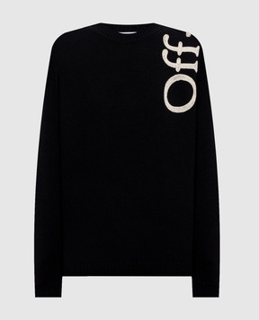 Off-White Черный свитер с шерстью 2FE00534T