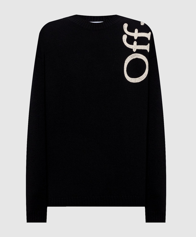 Off-White Черный свитер с шерстью 2FE00534T