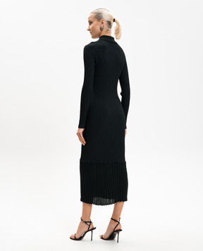 PROENZA SCHOULER Зеленое платье Luiza в рубчик R2617345KY410