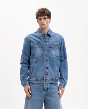 Off-White Синяя джинсовая куртка 44MYE09QS26D002