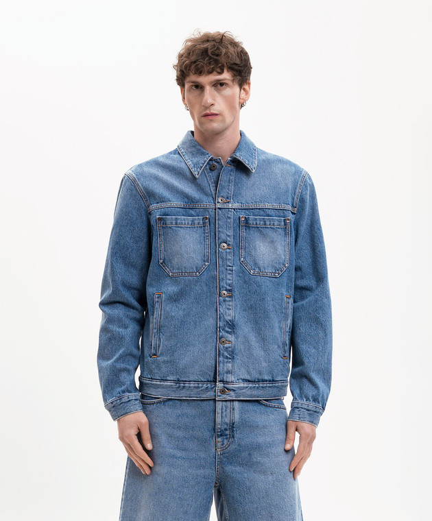 Off-White Синя джинсова куртка 44MYE09QS26D002 зображення 3