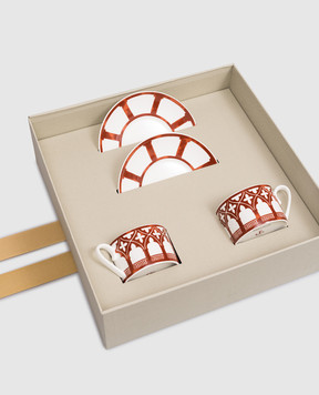 Geminiano Cozzi 1765 Порцеляновий чайний набір Venezia 4 шт в подарунковій коробці JQCGP129074n