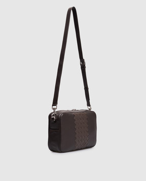 Bottega Veneta Коричнева шкіряна сумка Intrecciato 755925V4O9O