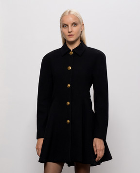 Versace Чорне пальто з вовни 10265661A19092