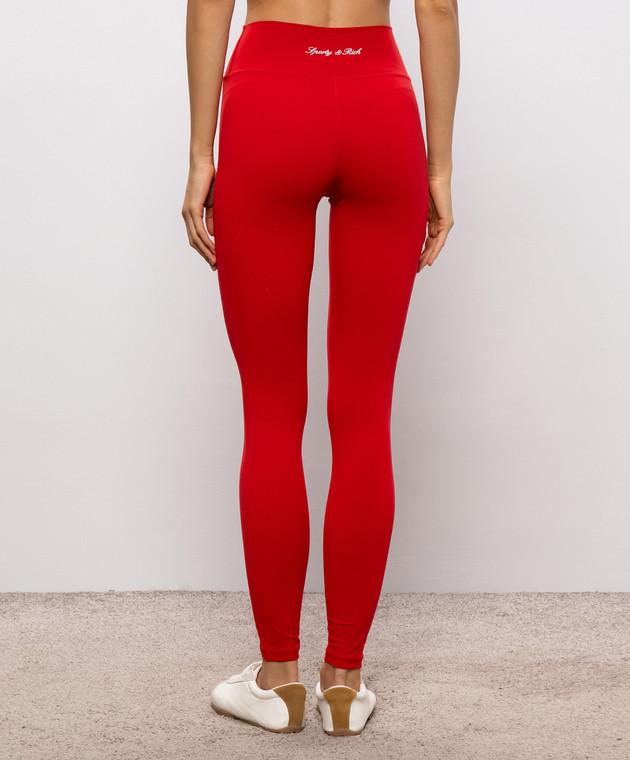 Sporty & Rich Красные леггинсы PA00285326RE15 изображение 4