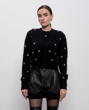 Twinset Чорний кардиган з вовною ангори 252TT3180