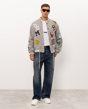Dolce&Gabbana Белый лонгслив в рубчик G8SC4TG7P3I