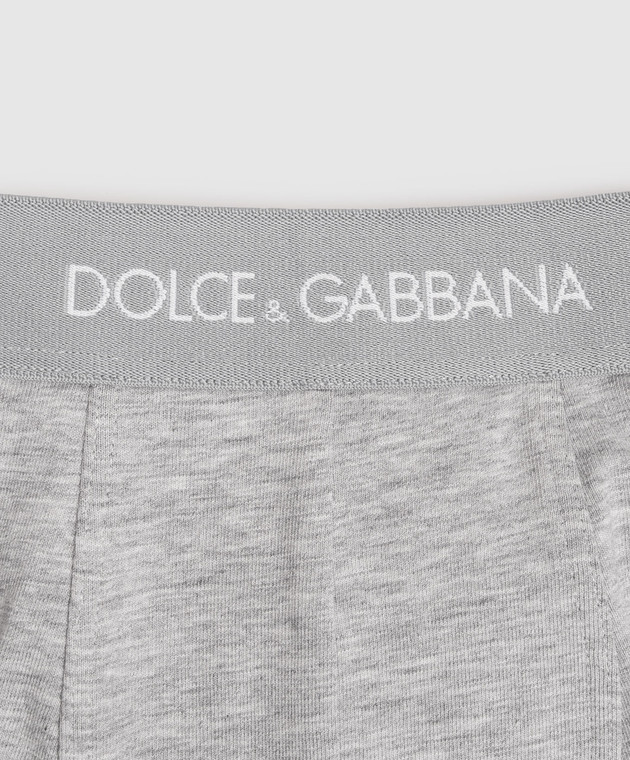 Dolce&Gabbana Детский набор трусов-боксеров серого цвета с узором логотипа L4J701ON00G изображение 3