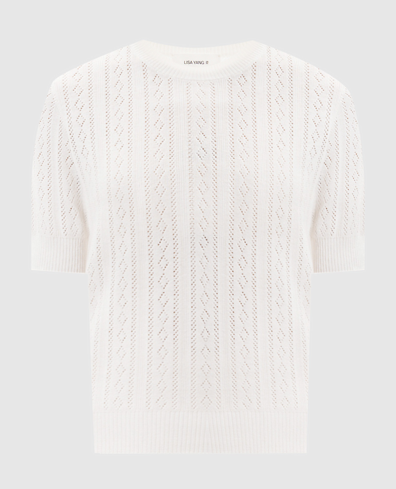 Белый топ Nika с кашемиром в узор