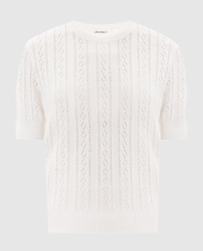 LISA YANG Білий топ Nika з кашеміром у візерунок 2026070
