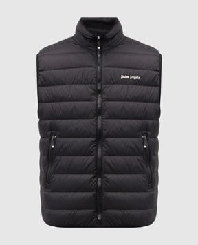 Palm Angels s Черный пуховый жилет с логотипом PMEX009S24FAB001