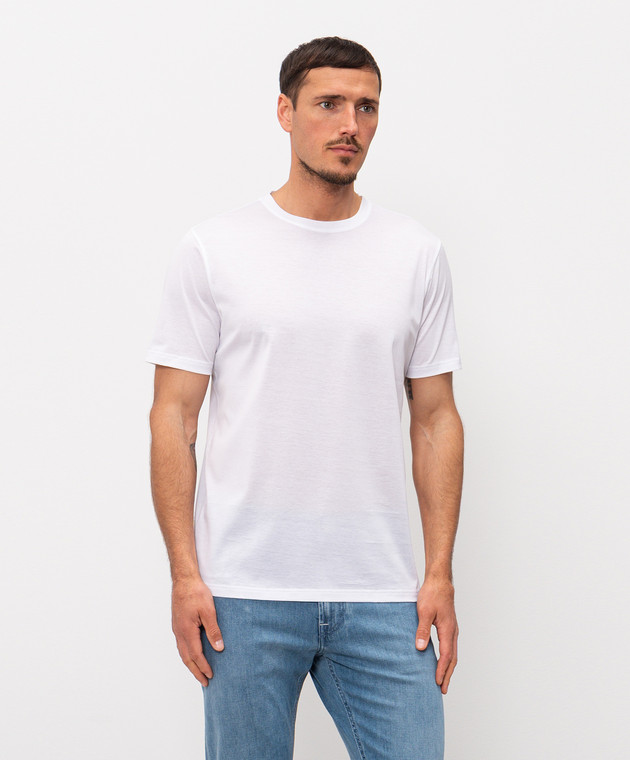 Cashmere&Whiskey Белая футболка из хлопка 51502 изображение 2