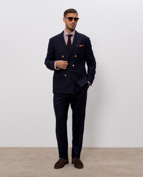 Brunello Cucinelli Бордова сорочка в смужку MY6490627