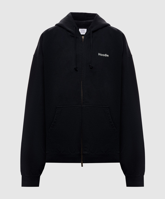 Vetements Черные худи с вышивкой MH27ZU222Bw