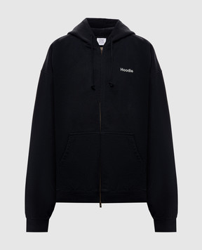 Vetements Черные худи с вышивкой MH27ZU222Bw