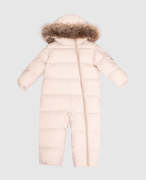 Moncler ENFANT Дитячий бежевий пуховий комбінезон Yorick L29511G00001597YW