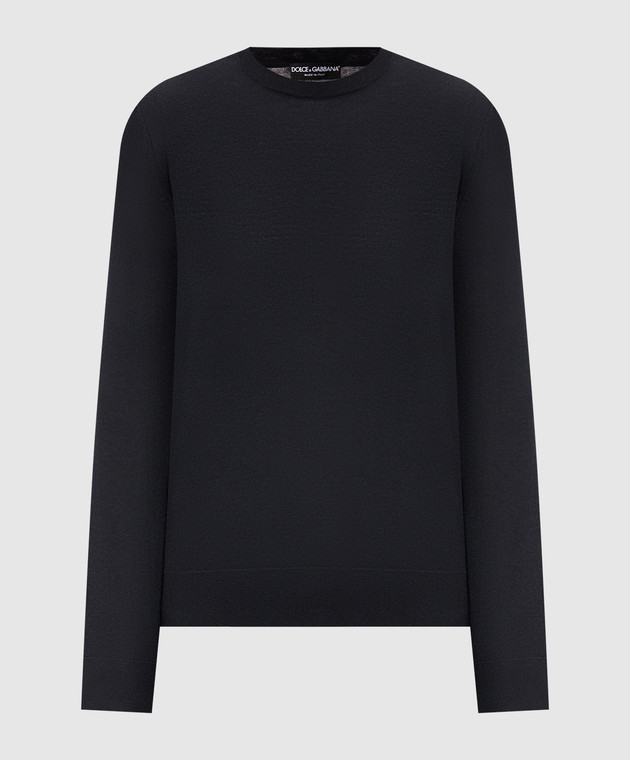 Dolce&Gabbana Темно-синий джемпер из кашемира GXX02TJBW1W
