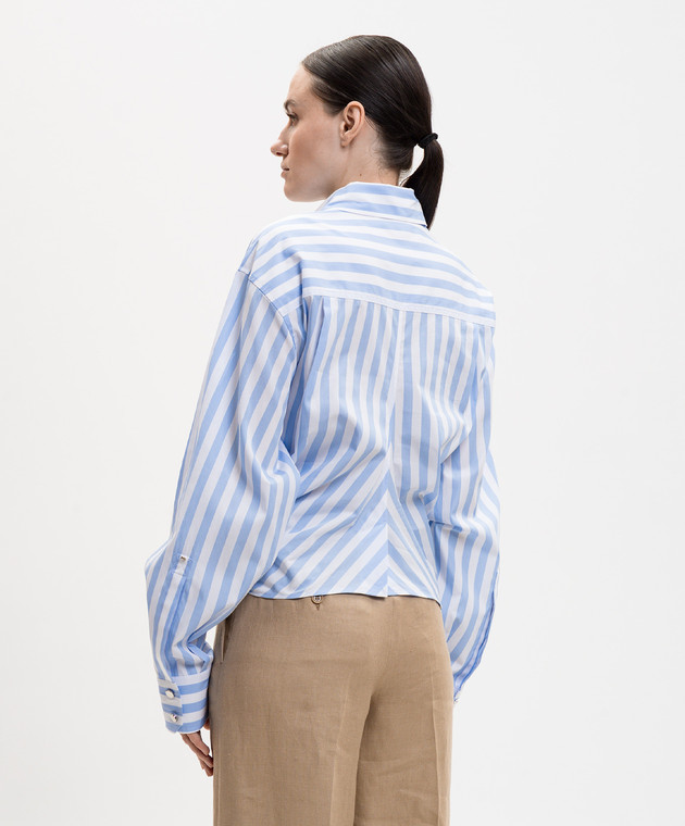 Max Mara Sportmax Белая рубашка в полоску SPXPALMIZI изображение 4