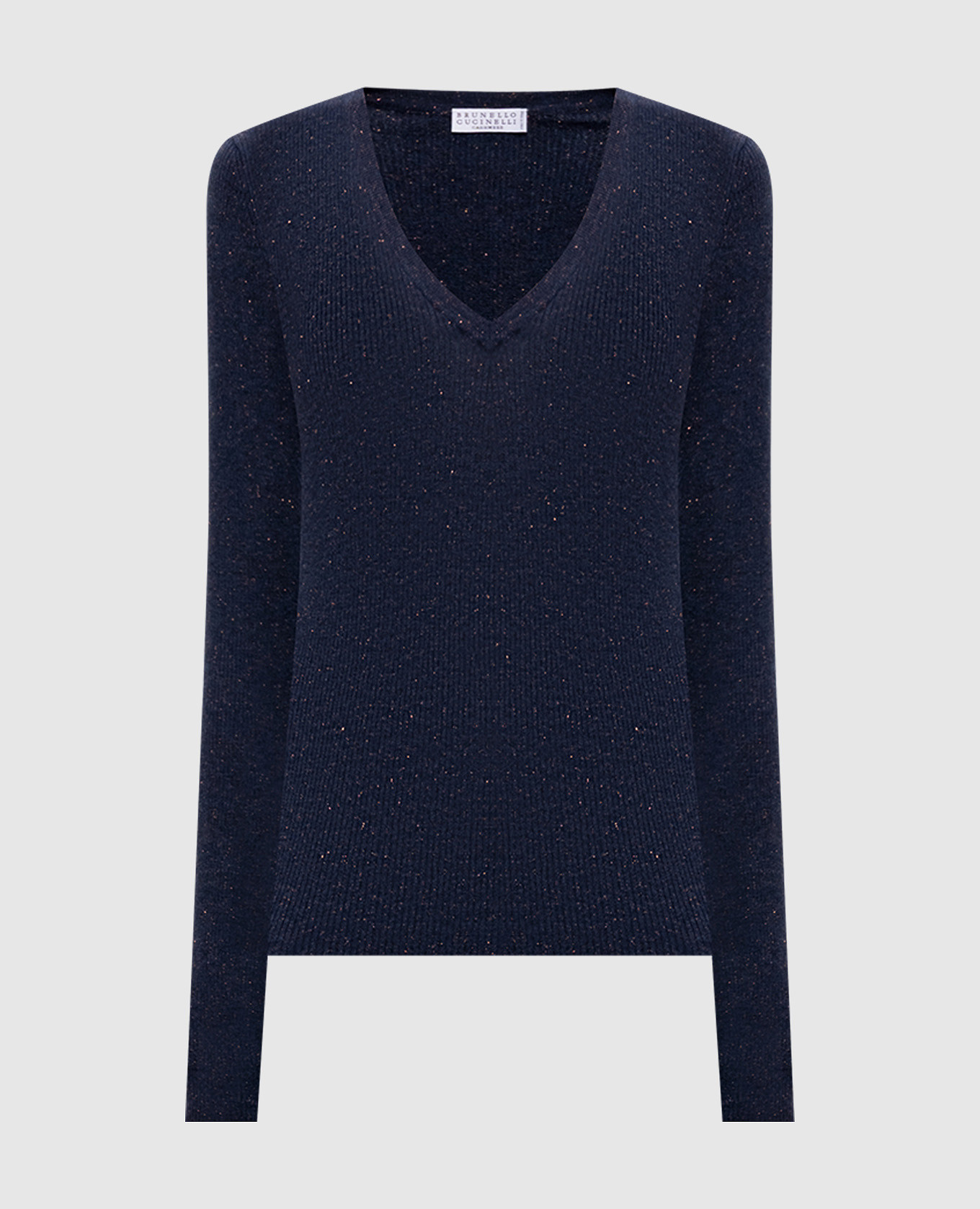 Синий топ с кашемиром с люрексом